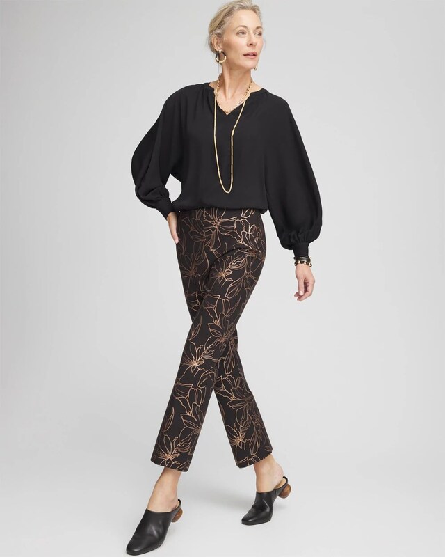 Juliet Fall Print Kick Flare Pants - image 2